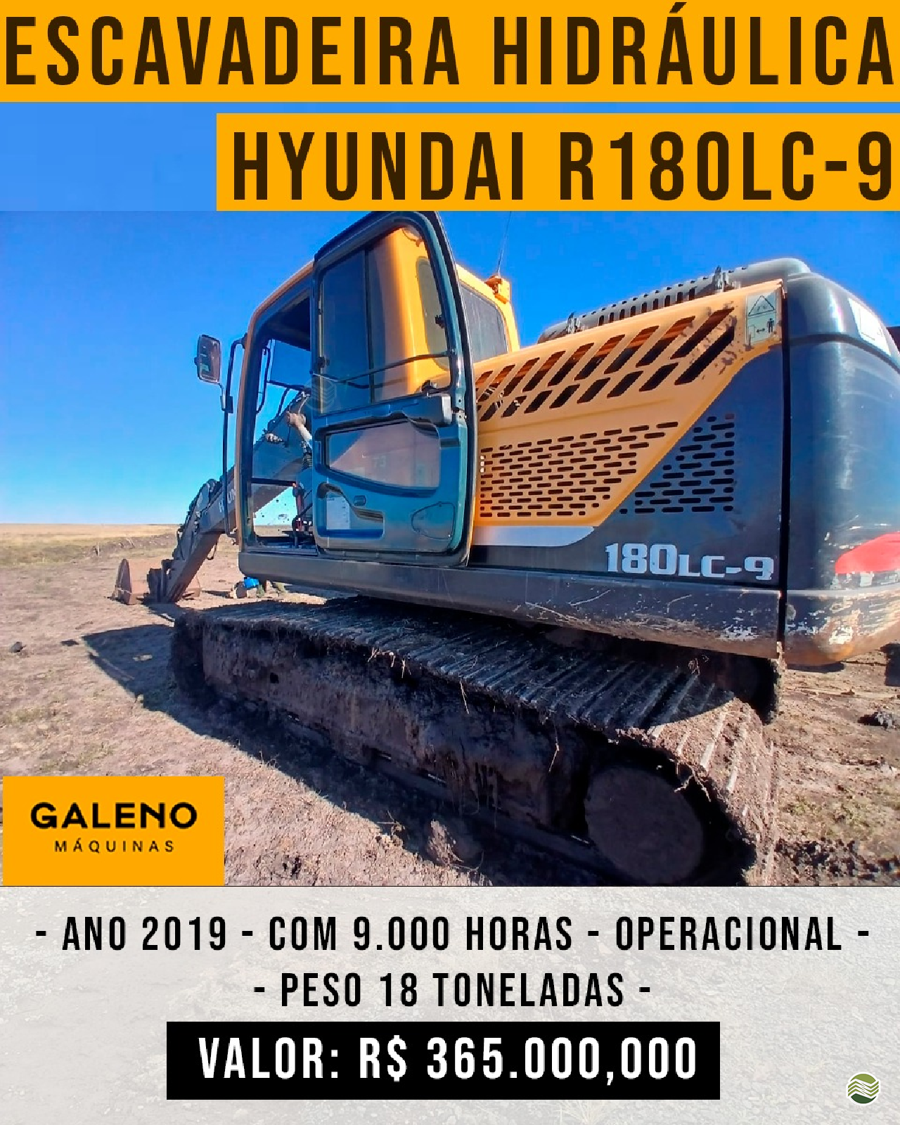 ESCAVADEIRA HYUNDAI R180 Galeno Máquinas PONTA GROSSA PARANÁ PR